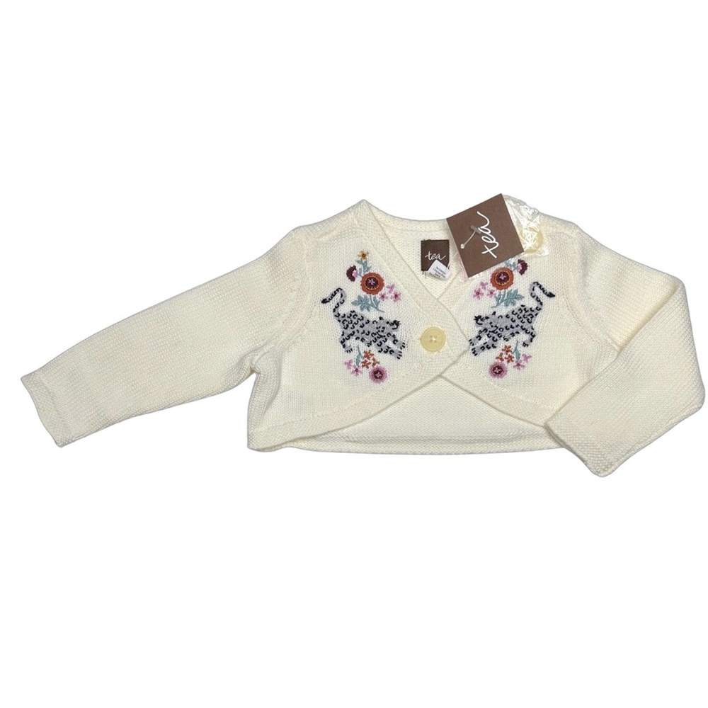Tea Collection‎ Embroidered Leopard Cardigan